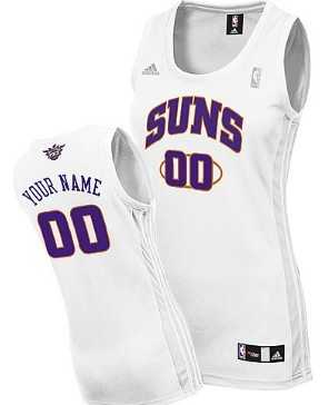 Women%27s Customized Phoenix Suns White Basketball Jersey->customized nba jersey->Custom Jersey